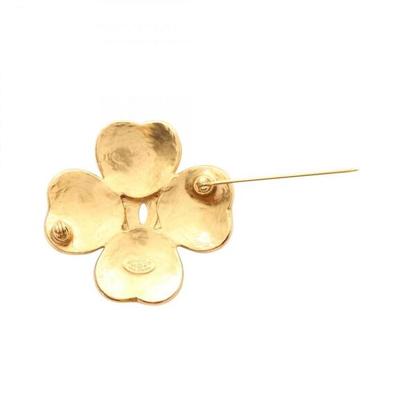CHANEL Gold Logo Brooch - Picture 2 of 4